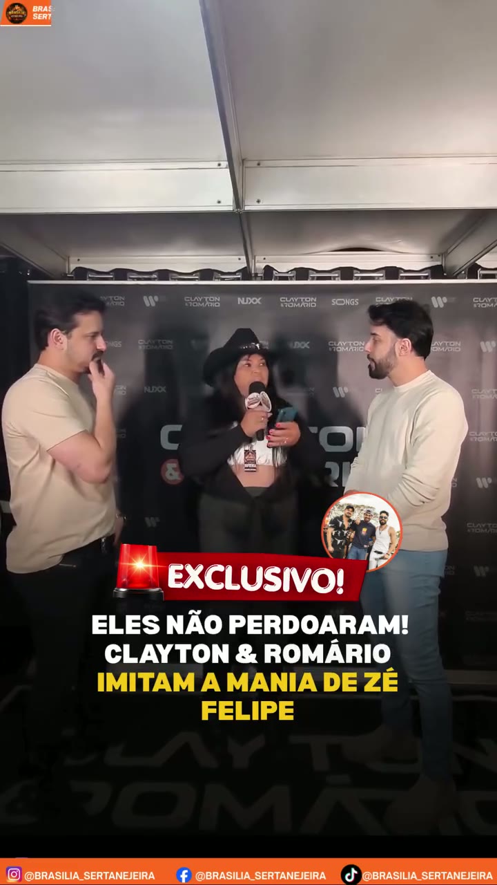 Eles não perdoaram! Clayton & Romário imitam a mania de Zé Felipe