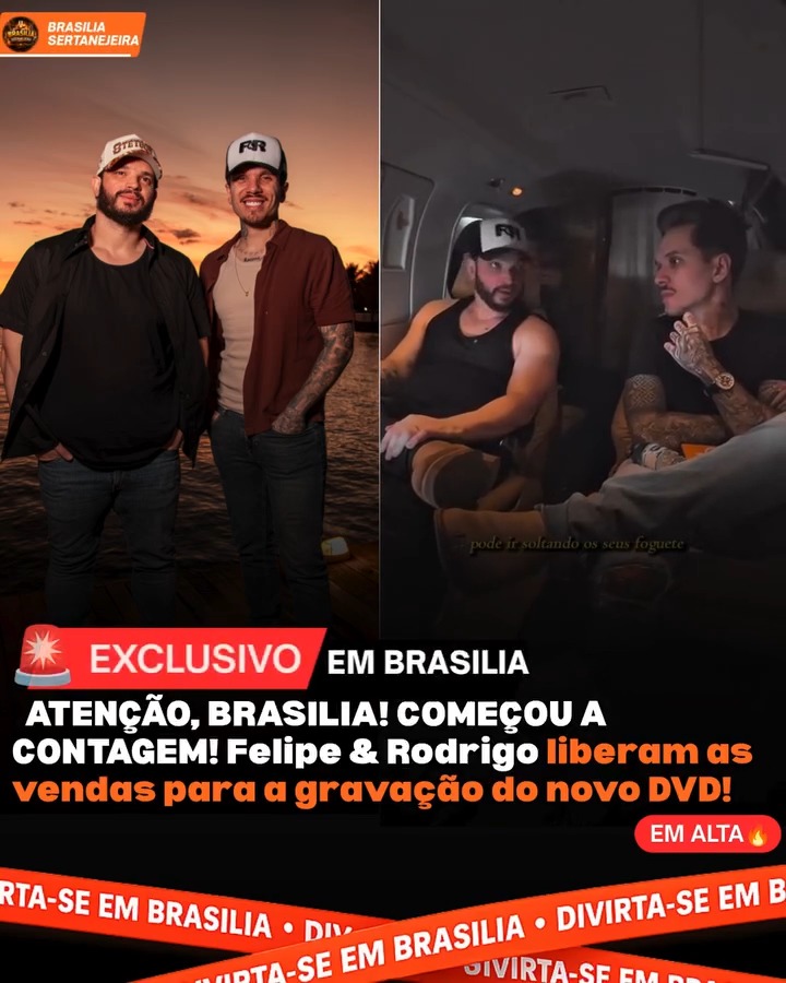 Felipe & Rodrigo na arte de divulgação da gravação do novo DVD em Brasília